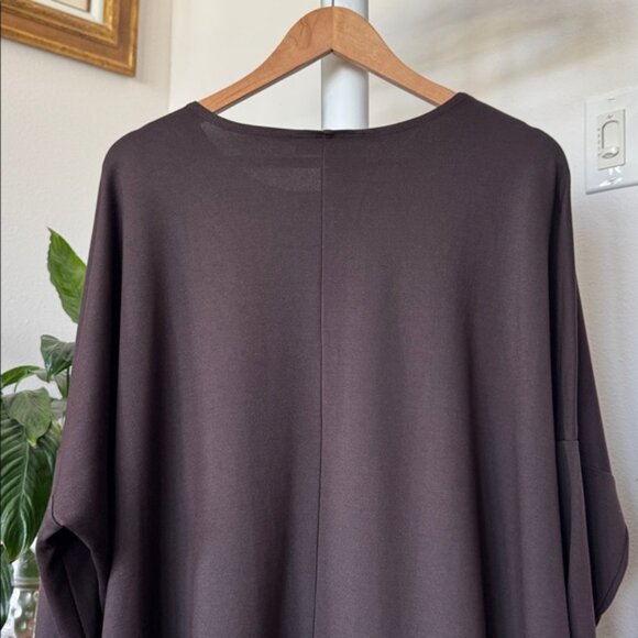 Bryn Walker Tunic Top Sz Large Brown Rayon Blend Long Sleeve Tapered Waist - Picture 8 of 10